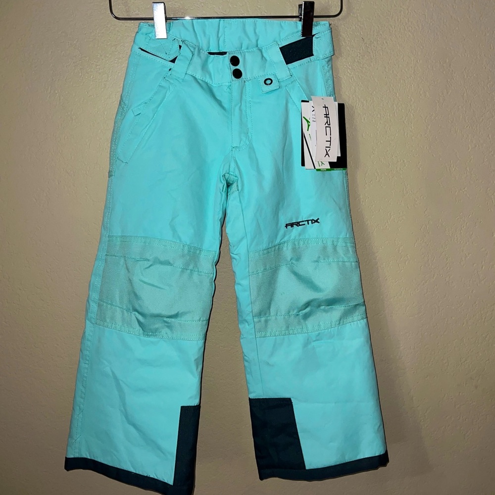 Arctix Girls Youth Reinforced Snow Pants Island Azure Teal Size XS 6/7 NWT